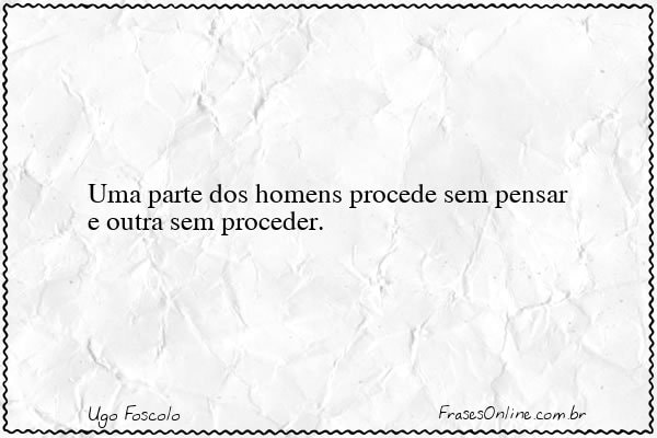 Frase de Ugo Foscolo