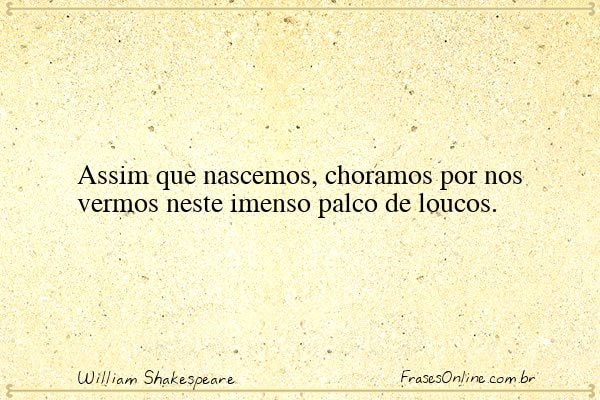 Frase de William Shakespeare