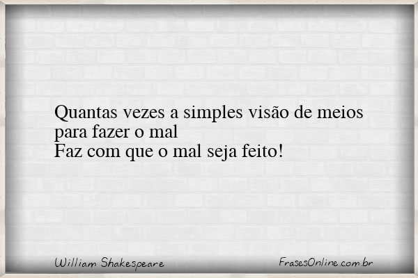 Frase de William Shakespeare