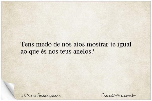 Frase de William Shakespeare